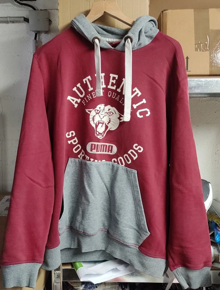 Sweat a capuche Vintage Puma Avec Poche Kangourou Taille XXL - photo numéro 2