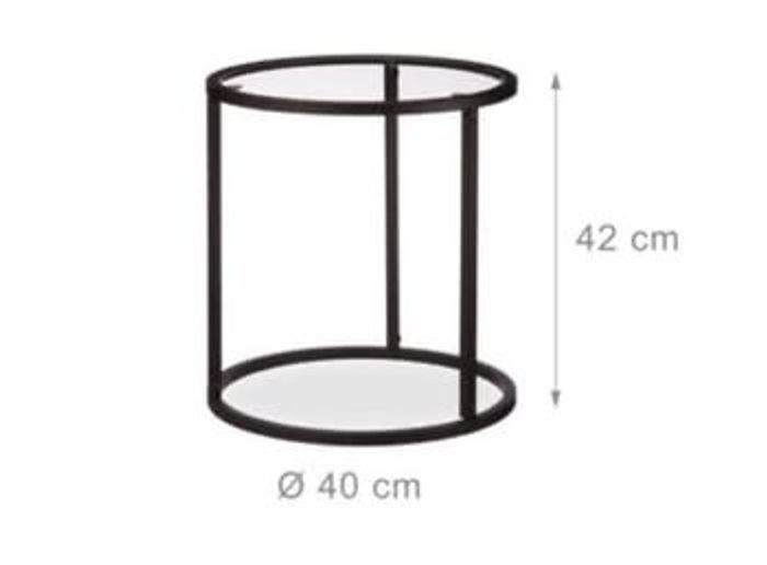 Neuf - Tables Gigognes en verre trempé,noir - photo numéro 5