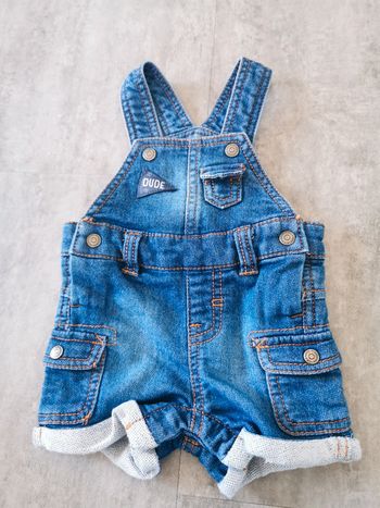 Salopette en jean bébé 1 mois