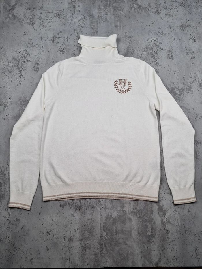 Pull col roulé Tommy Hilfiger blanc, L Femme - photo numéro 3
