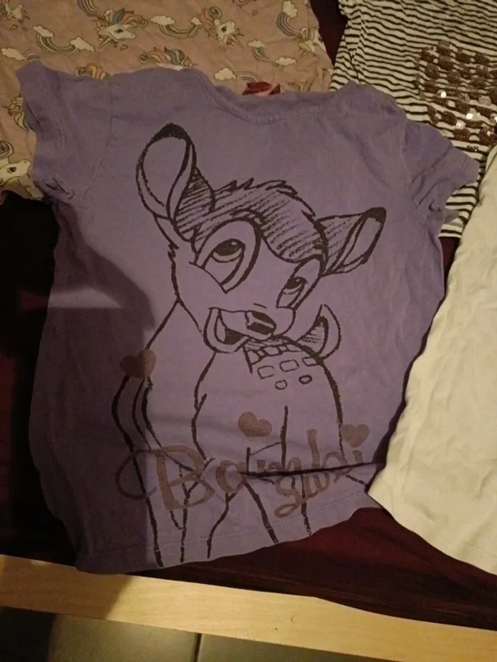 Lot de 5 tee shirts hauts 10 ans hm Disney orchestra gemo - photo numéro 3