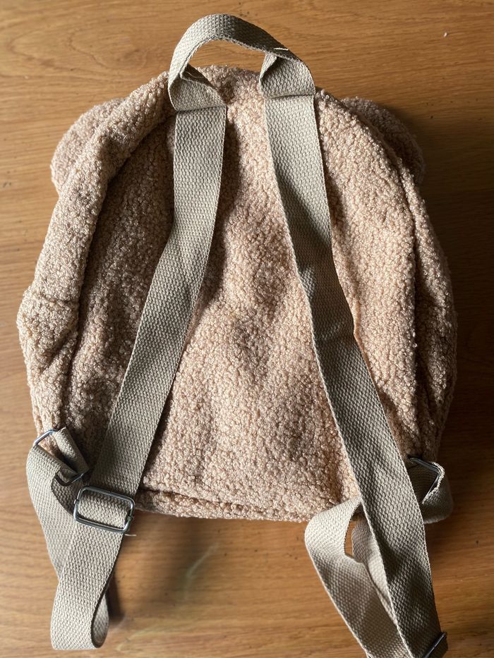 Sac a dos personnalisé pour enfant ourson beige - photo numéro 3