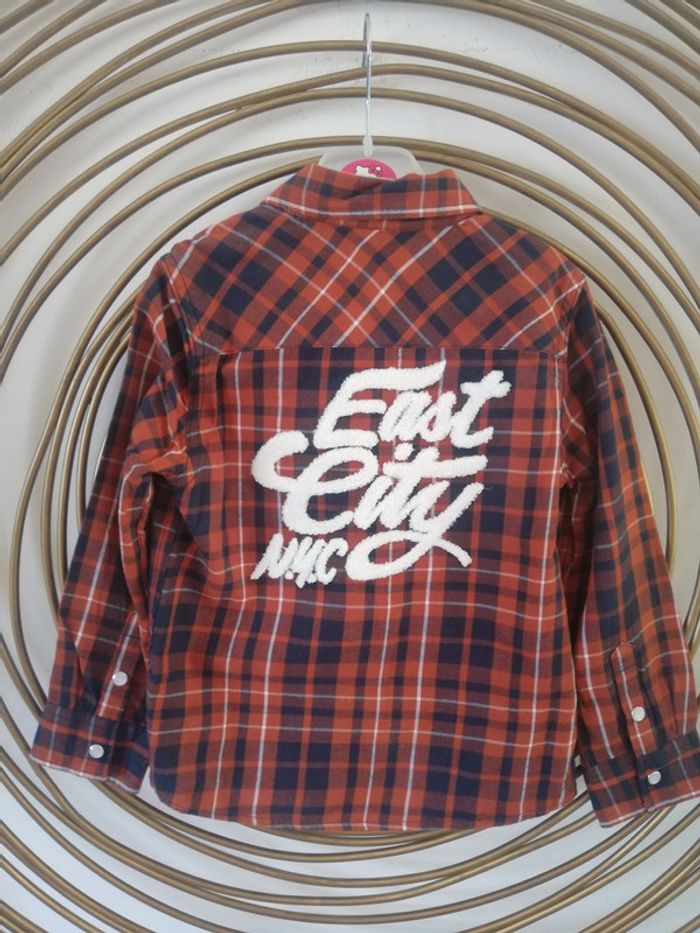 Chemise/surchemise à carreaux Gemo T6ans - photo numéro 2