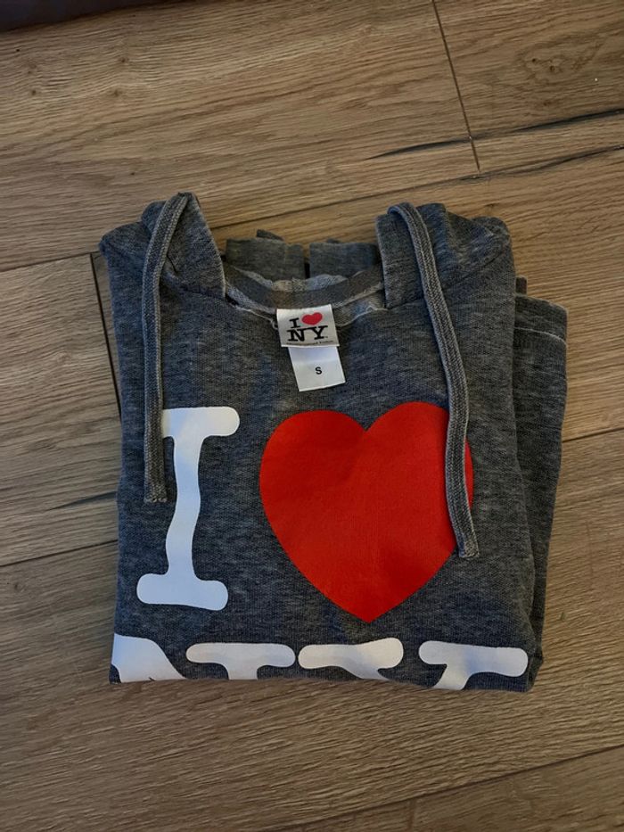 Très joli sweat à capuche I love NYC - photo numéro 6