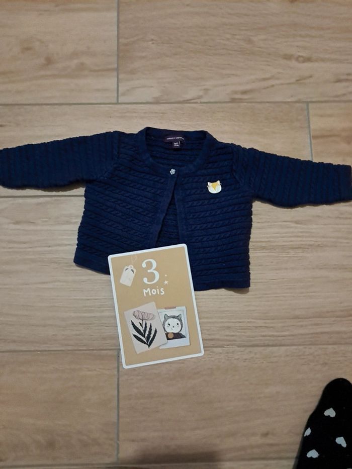 Gilet sergent major bleu marine 3 mois