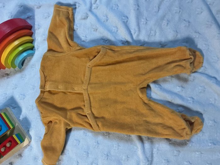 pyjama grenouillère en velours orange disney winnie 1 mois - photo numéro 9