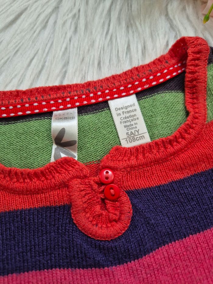 Pull rayé okaidi 5ans - photo numéro 3