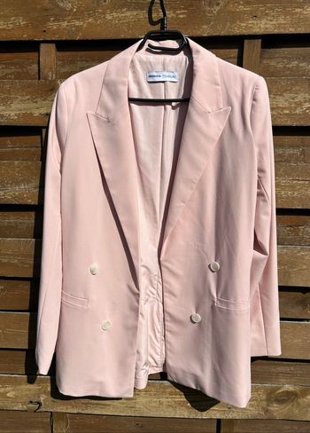 Blazer rose pâle
