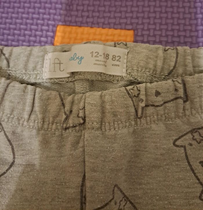Legging gris chat, lefties, taille 12/18 mois (82 cm) - photo numéro 3