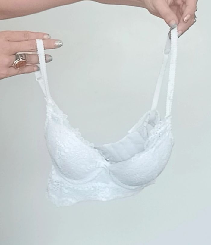 Soutien gorge dentelle blanche 85A - photo numéro 3
