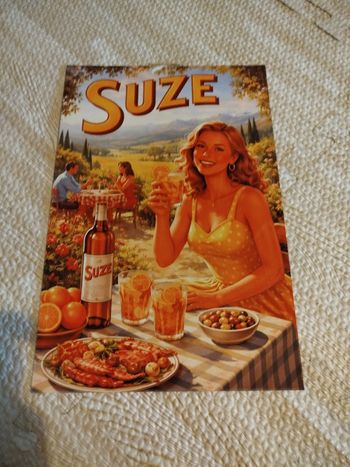 Plaque publicitaire motif de  suze neuf