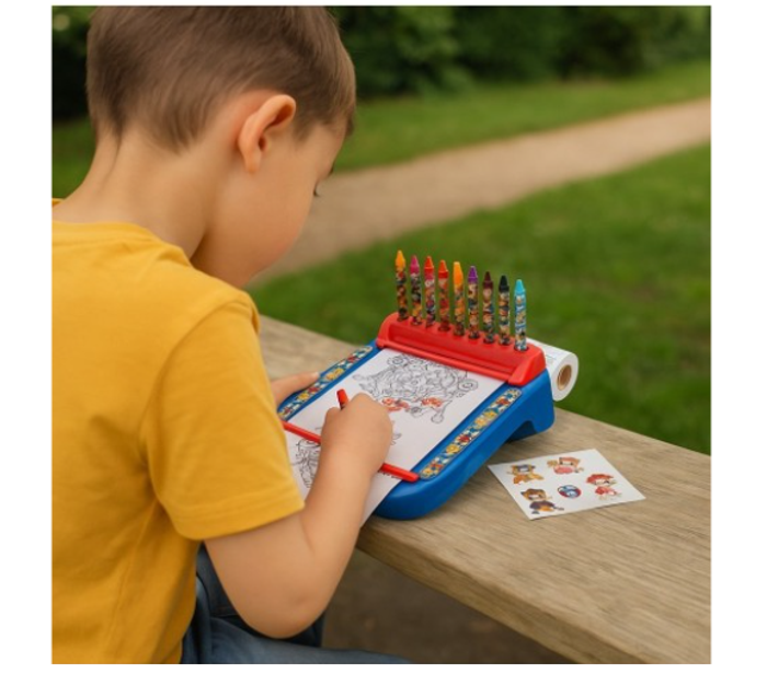 Pupitre avec rouleau de coloriage Pat Patrouille 3 ans + 12 pièces - photo numéro 2