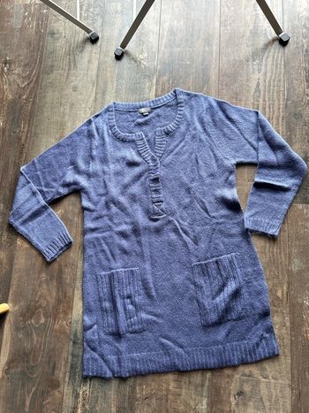 Pull long tout doux violine