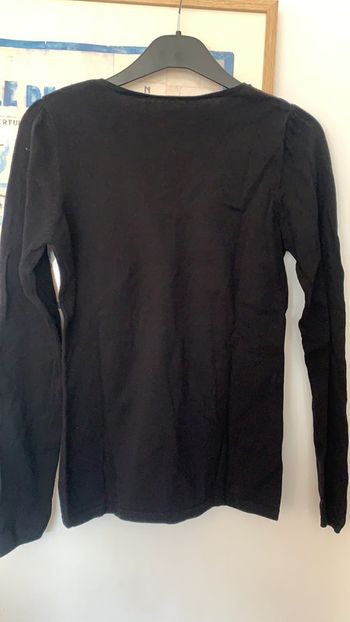 Pull noir manche longue taille 2 / M