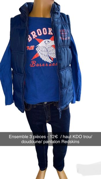 Lot de 3 articles#redskins#taille 8 ans