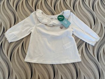 Tee-shirt col volanté - Taille 6 mois 68 cm
