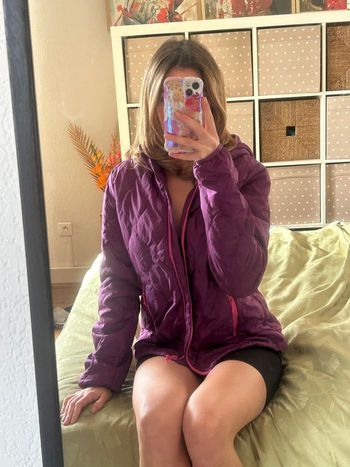 💜 Veste matelassée Higher State – Violet & rose 💜