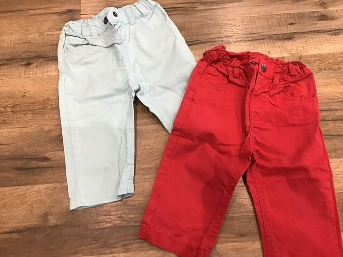 Lot 2 pantalons 12 mois