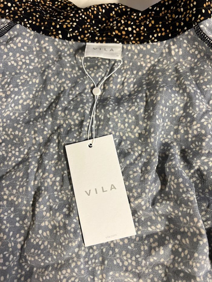 Chemise Vila Imprimée Fleurs Manches Bouffantes Taille 38 - photo numéro 11