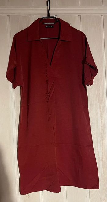 Robe chemise large bordeaux - Tex - M