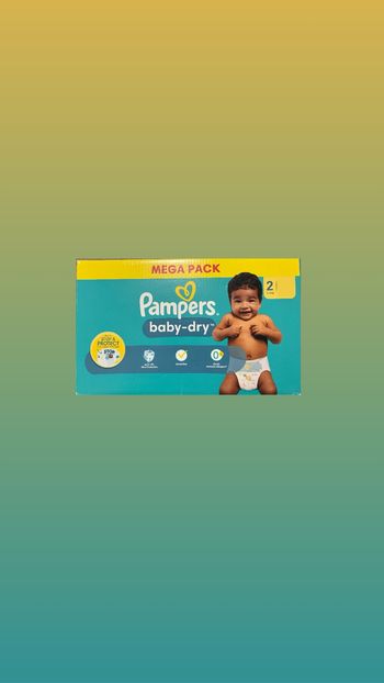 Pampers Baby Dry Taille 2 – Méga Pack 🧡