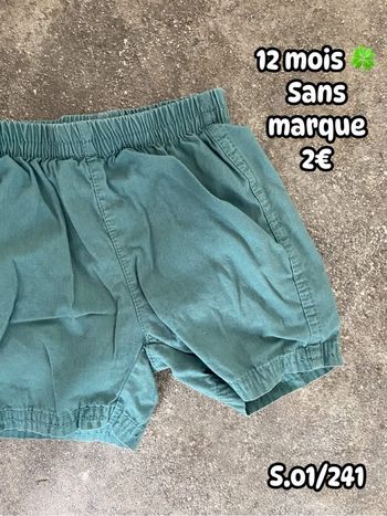 Short 🍀 12 mois 🍀 Sans marque