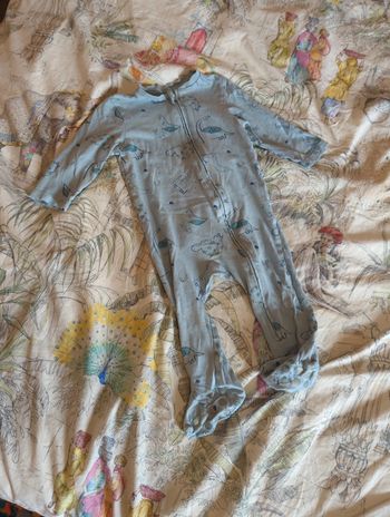 Pyjama coton a zip 12 mois