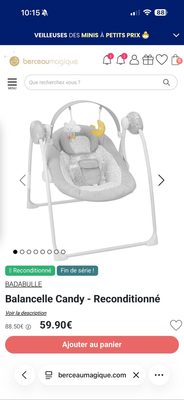 Balancelle bébé