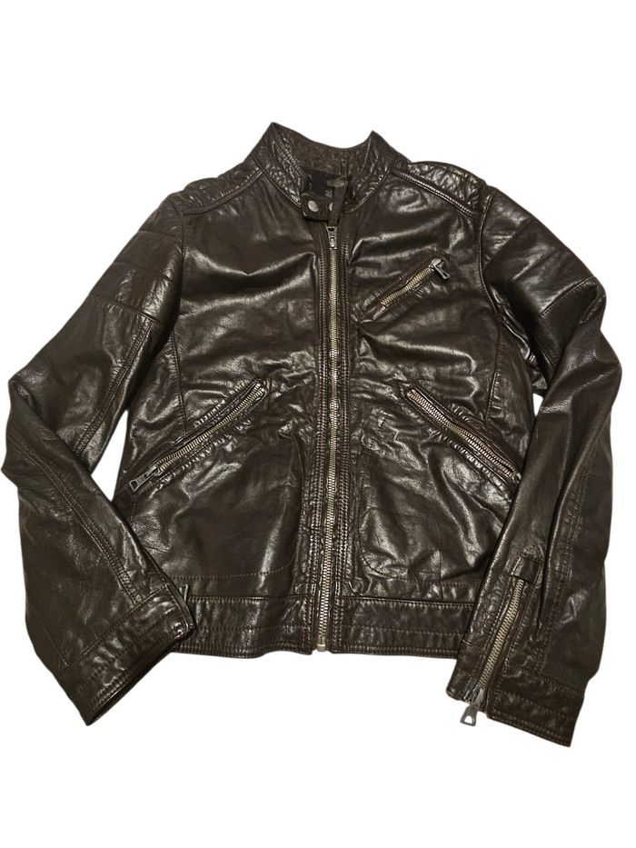 Veste en cuir Mango - photo numéro 1