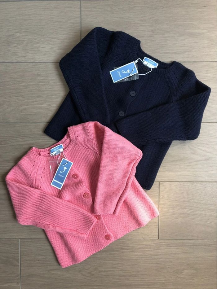 Gilet marine en laine et coton Jacadi T-3 ans - photo numéro 3