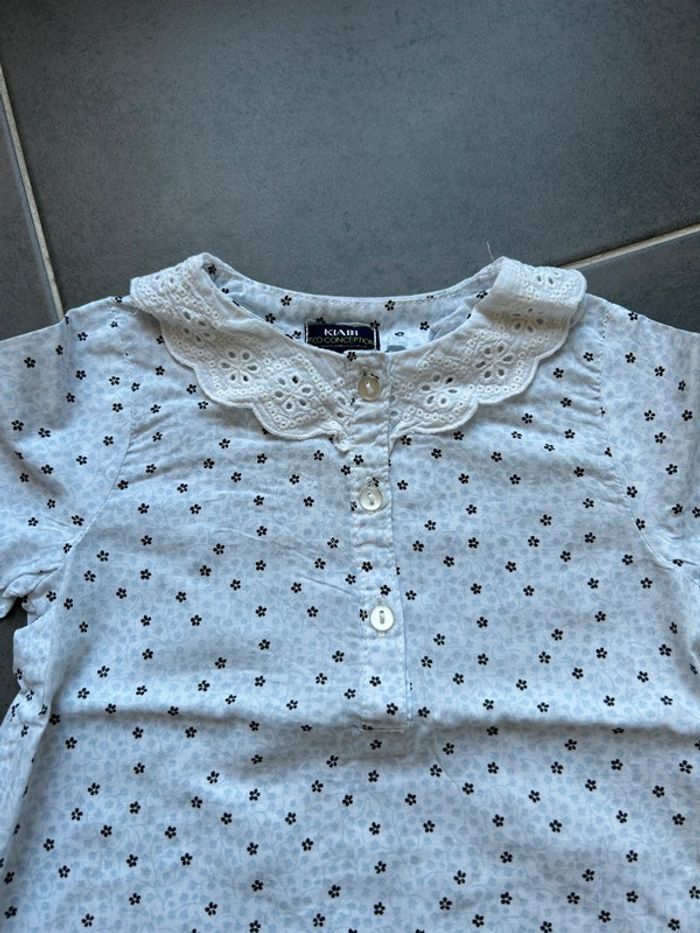 Blouse tunique chemisier fleuri avec col dentelle bébé fille Kiabi - photo numéro 2