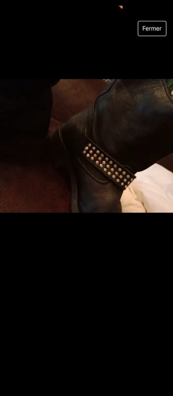 Paire de bottine en cuir cloutées , - photo numéro 7