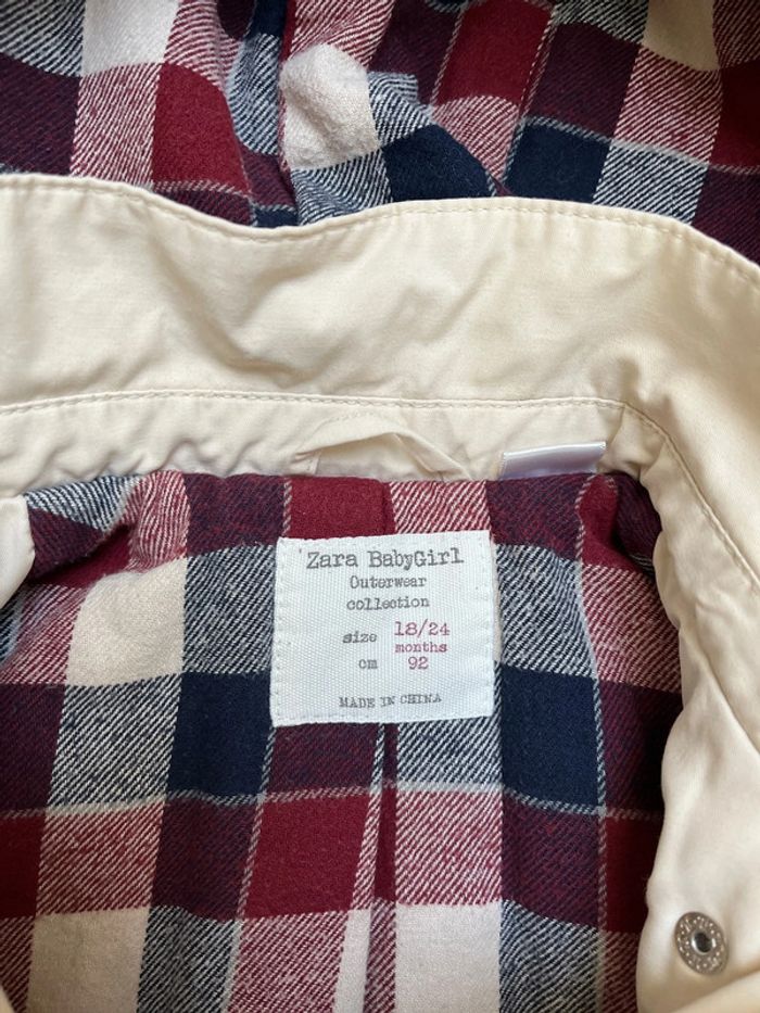 Trench veste légère Zara Babygirl - photo numéro 4