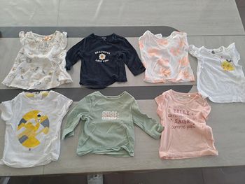 Lot de t-shirt bébé fille
