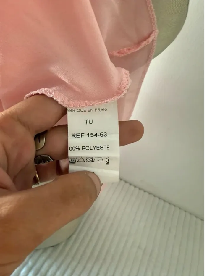 Top rose sans manches avec dentelle - Taille unique - photo numéro 4