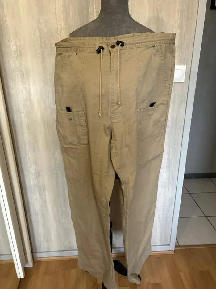 Pantalon, toile beige