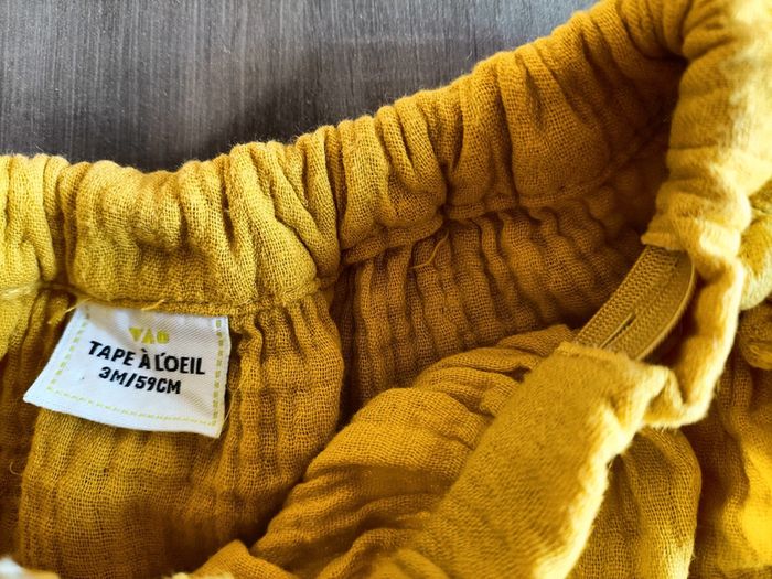 Jupe moutarde gaze de coton TAO 3 mois - photo numéro 3