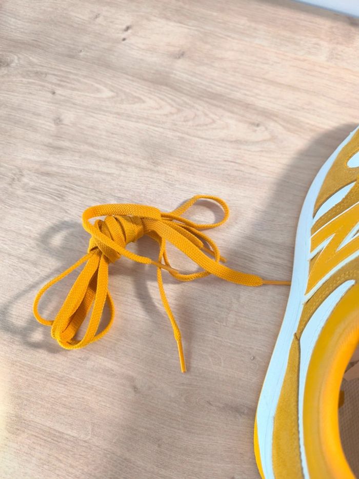 Baskets New Balance 480 jaune moutarde et blanche pointure 46.5 comme neuves - photo numéro 10