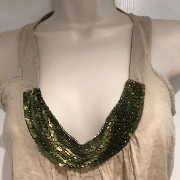 Top à sequins vert Sandro S