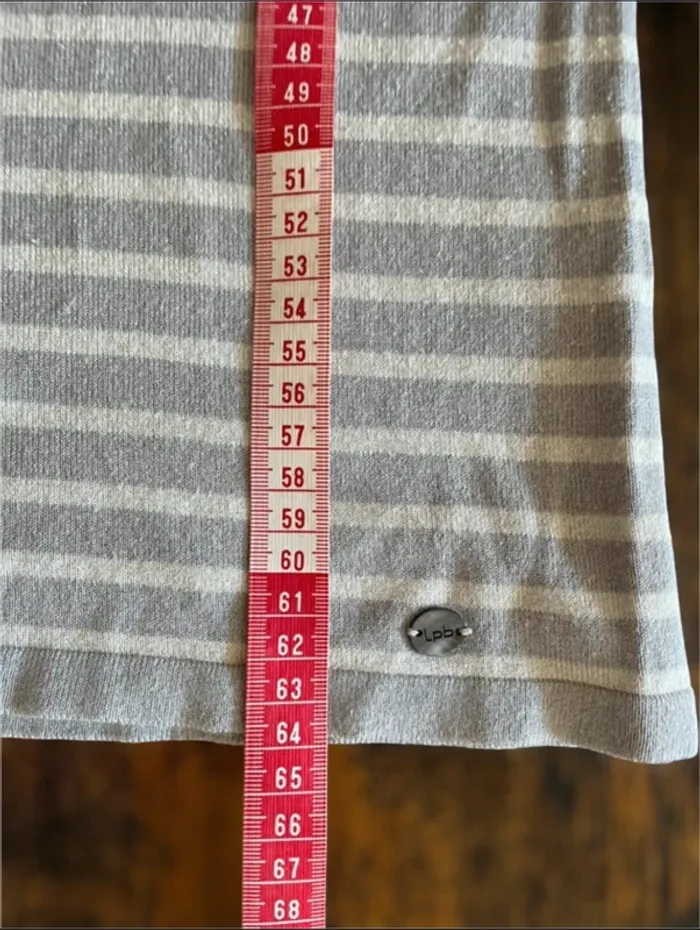 Tee shirt haut marinière rayures gris blanc les petites bombes - photo numéro 6