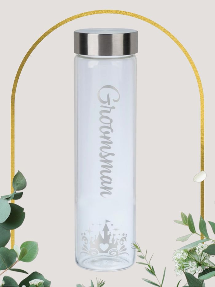 Bouteille en verre Chateau Disney collection mariage