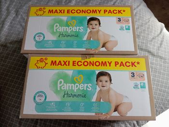 2 cartons pampers harmonie taille 3 neuf jamais ouvert 