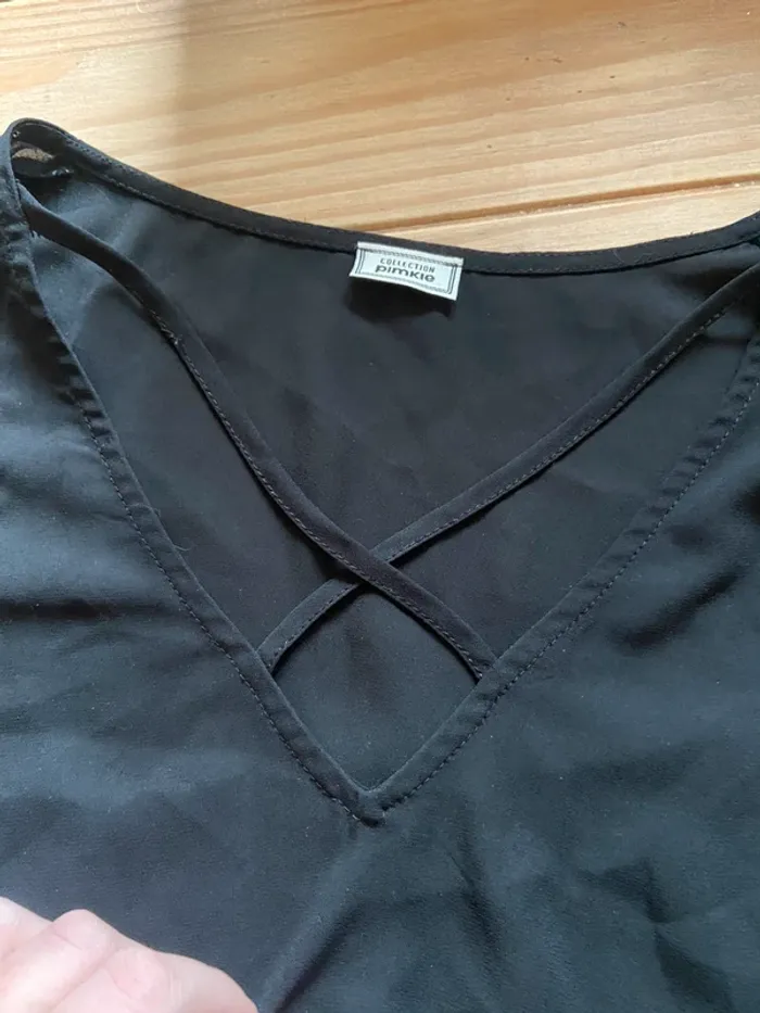 Blouse manches longues noir L - photo numéro 2