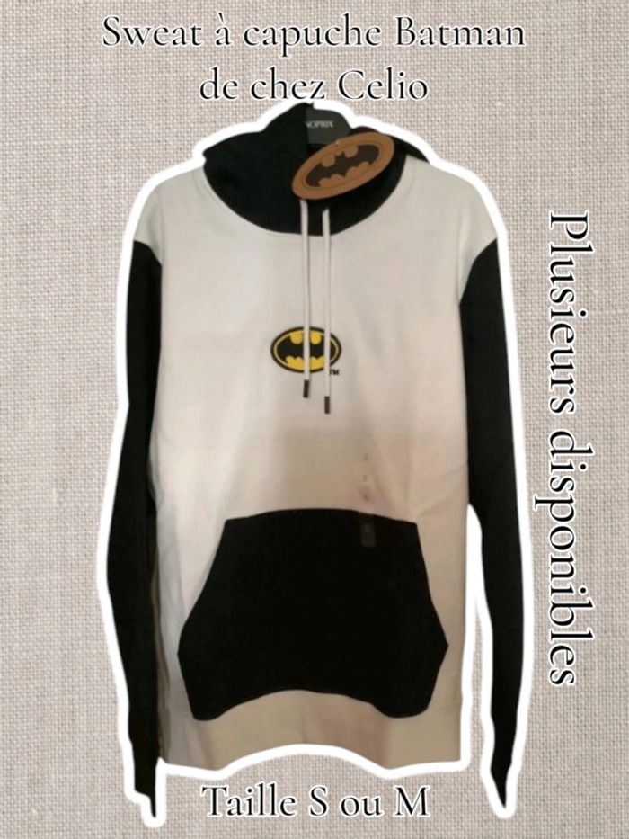 Sweat à capuche batman de chez celio - Taille S ou M - Neuf sous blister