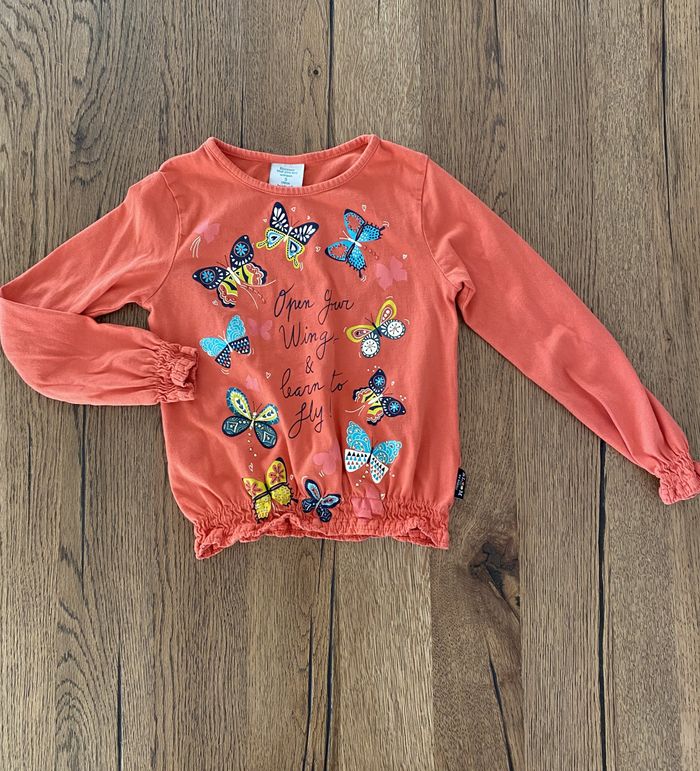 Jolie blouse corail papillons 5 ans Boboli