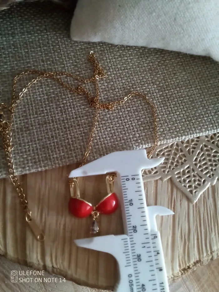 Collier haut de bikini rouge - photo numéro 3