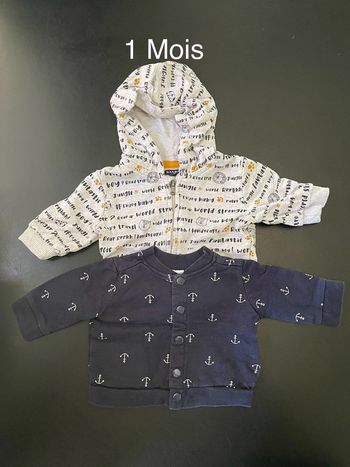 Lot 2 vestes 1 mois