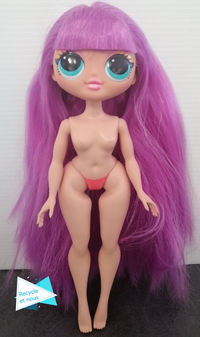 poupée lol articulables cheveux violet