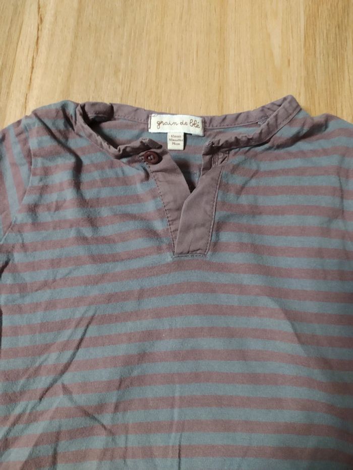 T-shirt manches longues grain de blé 12 mois