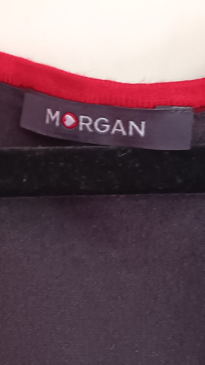 Robe pull  coute noir et rouge de marque Morgan - photo numéro 3